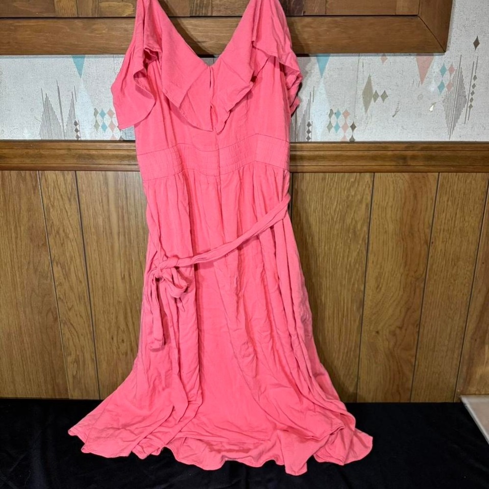 Torrid Coral pink‎ flowy dress Size 16 - Picture 4 of 4